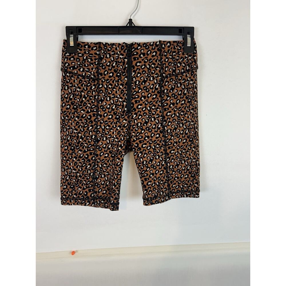 Free People Castle Core‎ Cosplay animal print zip up biker shorts Sz XS